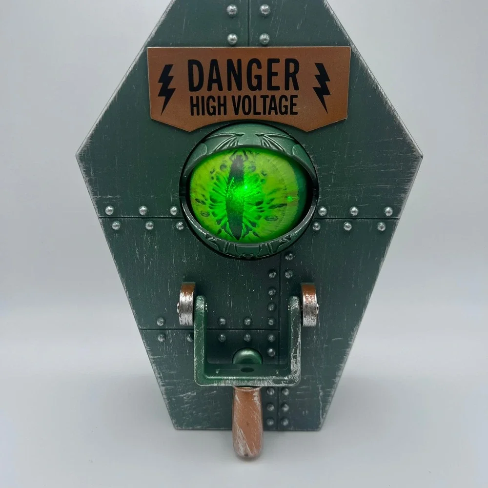 Ty Pennington Halloween Doorbell Gemmy Coffin Eyeball 7.5